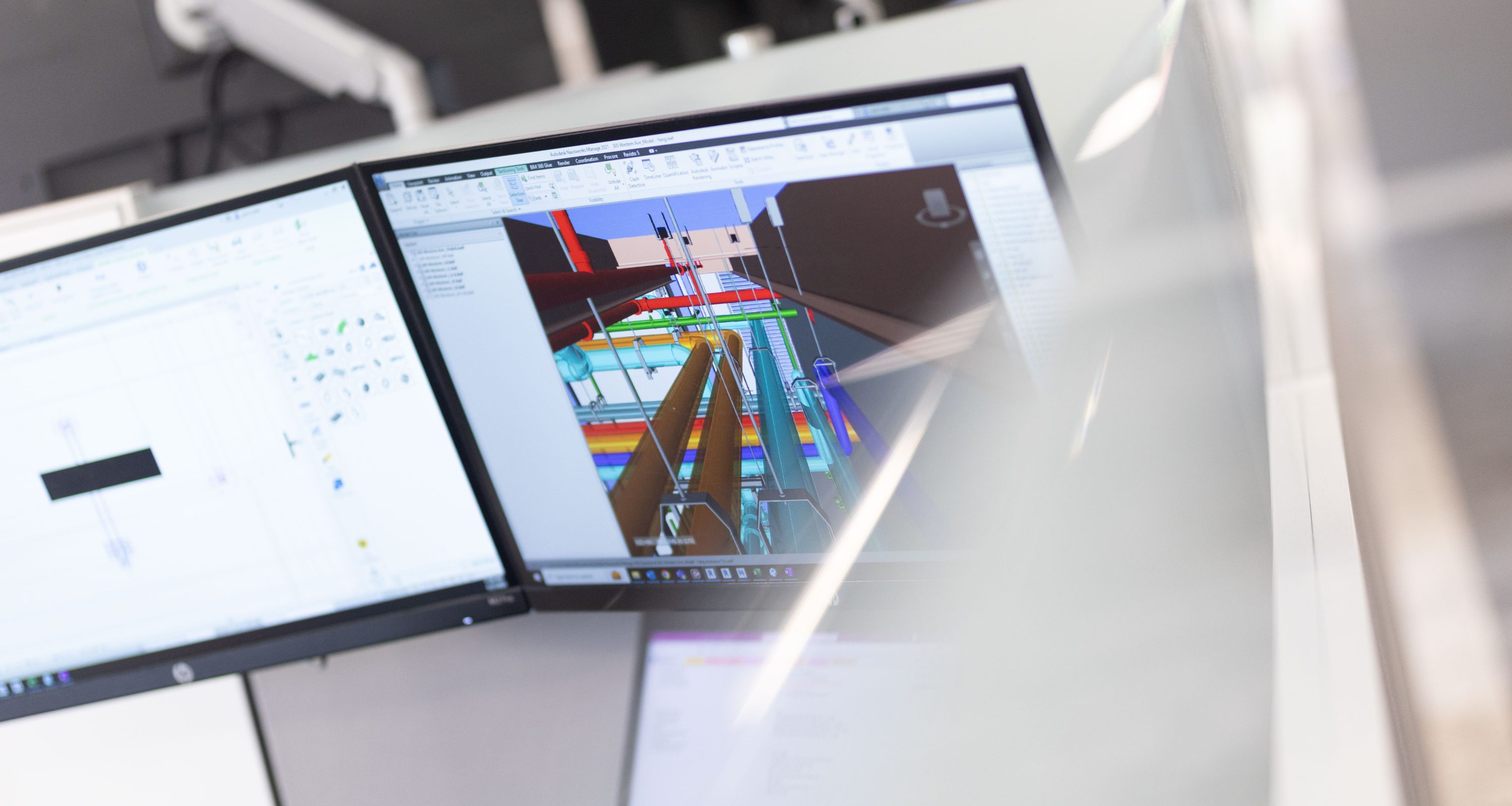 Computer screen showing BIM Technology