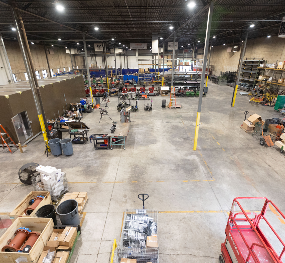 Warehouse full of equipment