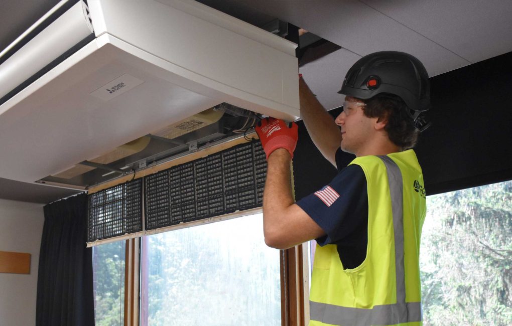 Man installing system