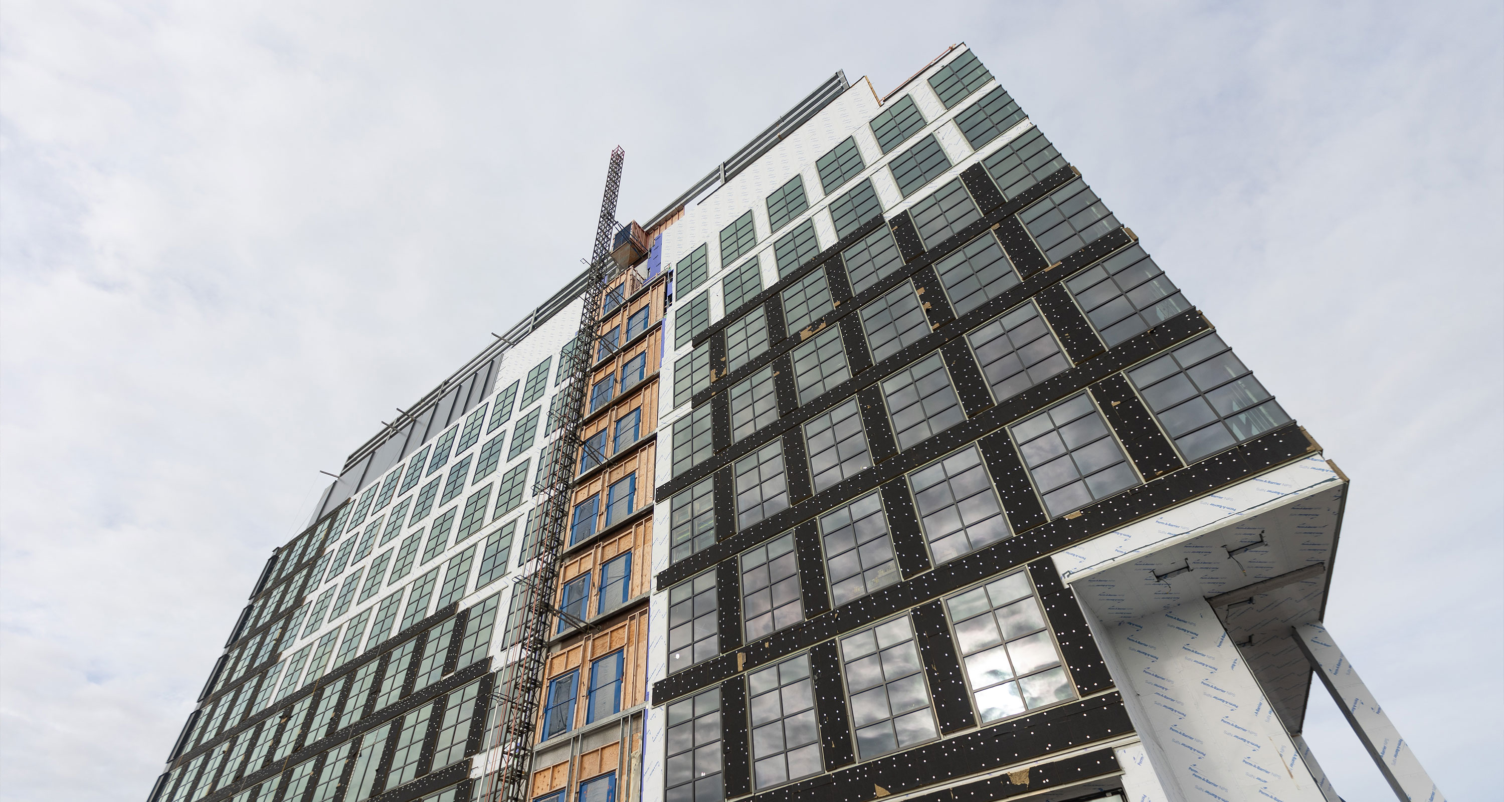 Building under construction, from street view